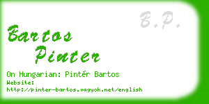 bartos pinter business card